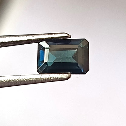1.20 Carat 6.5X4.6X3 (WXLXD) Natural Unheated Australian Emerald Cut Blue Sapphire