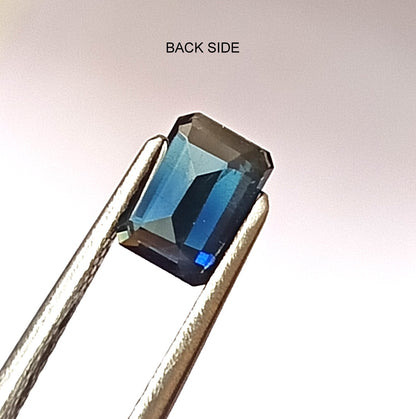 1.20 Carat 6.5X4.6X3 (WXLXD) Natural Unheated Australian Emerald Cut Blue Sapphire