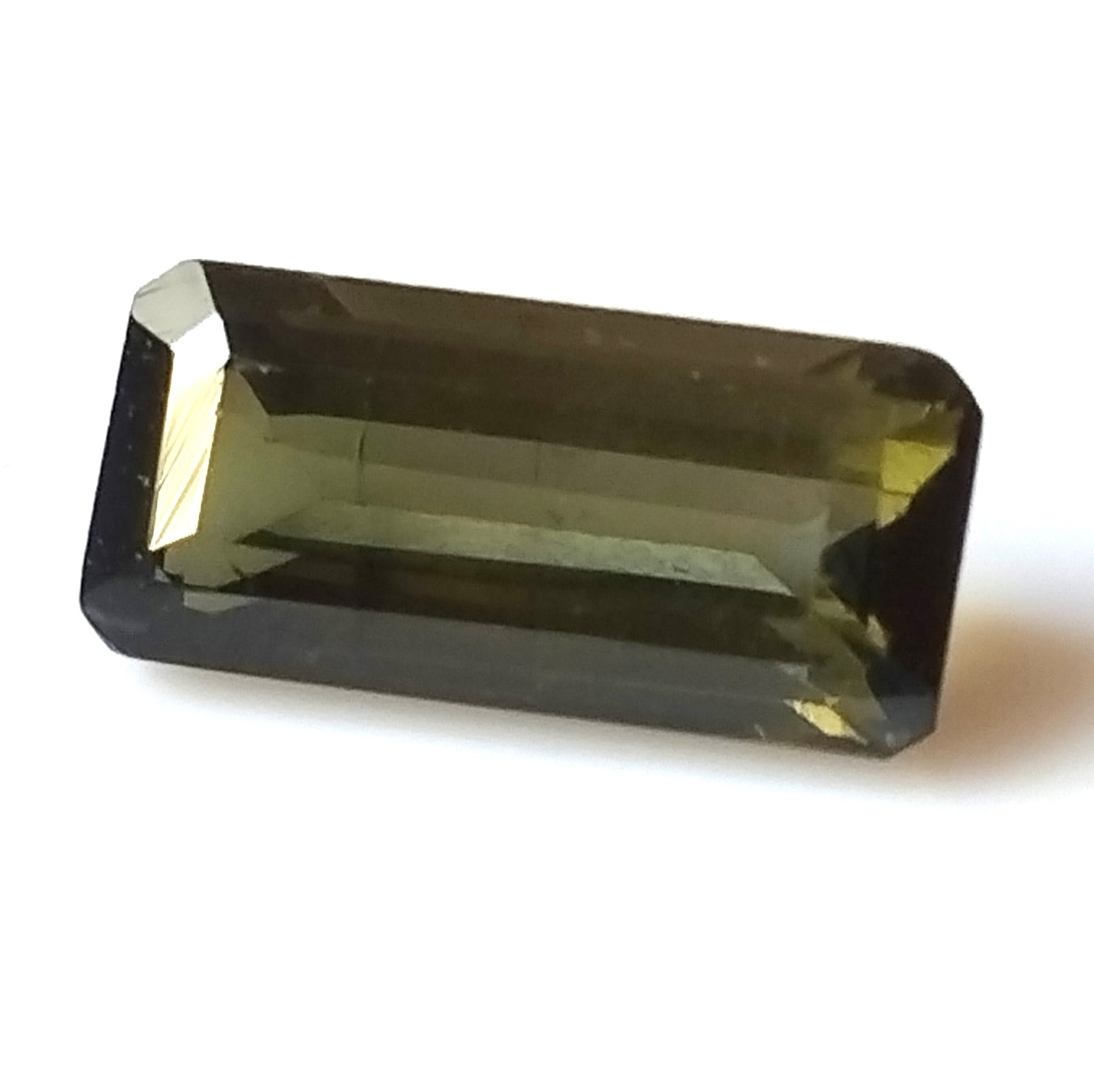 3.0 Carat 5.7X2.3X4.5 (WXLXD) Natural Emerald Cut Green Colour Tourmaline Gemstone