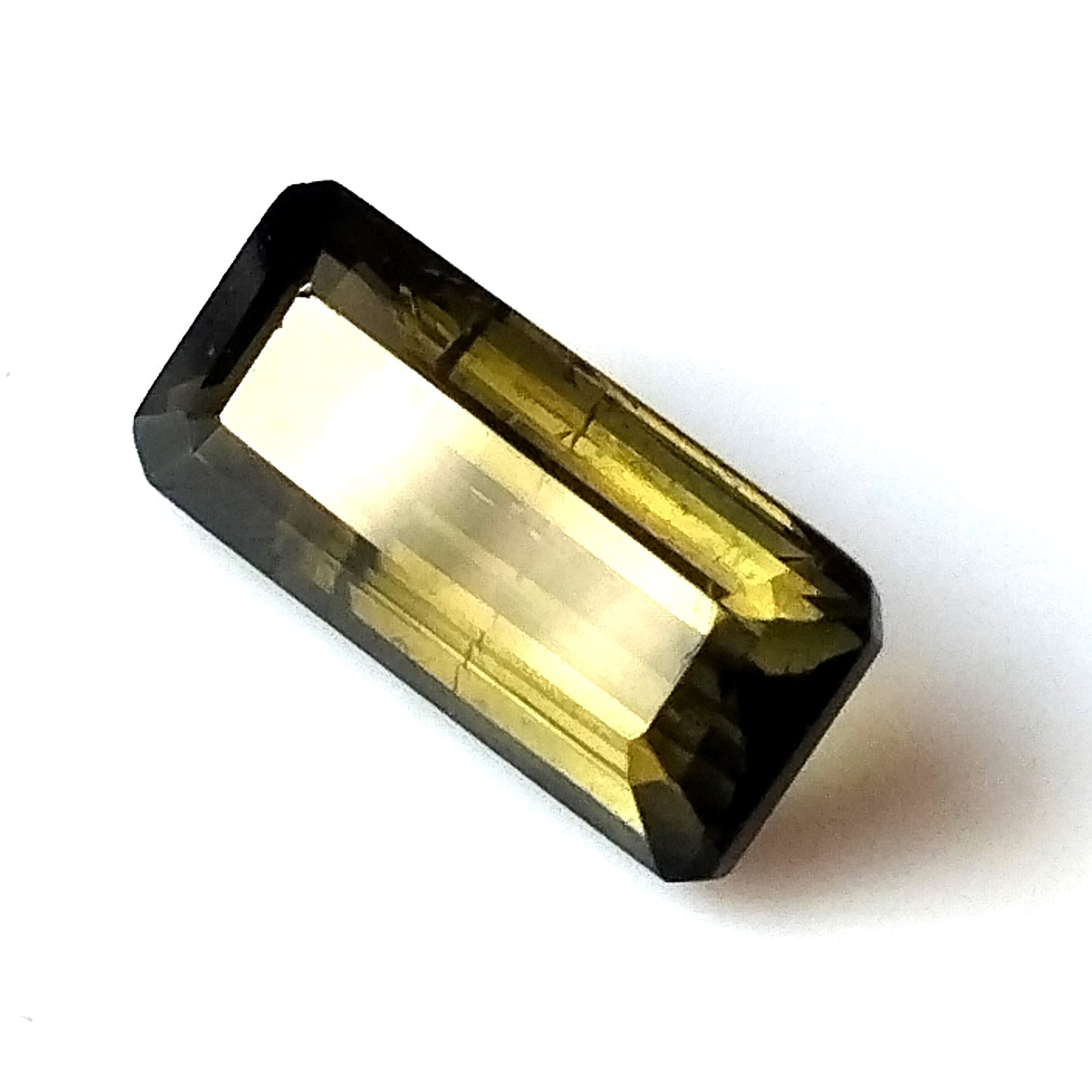 3.0 Carat 5.7X2.3X4.5 (WXLXD) Natural Emerald Cut Green Colour Tourmaline Gemstone