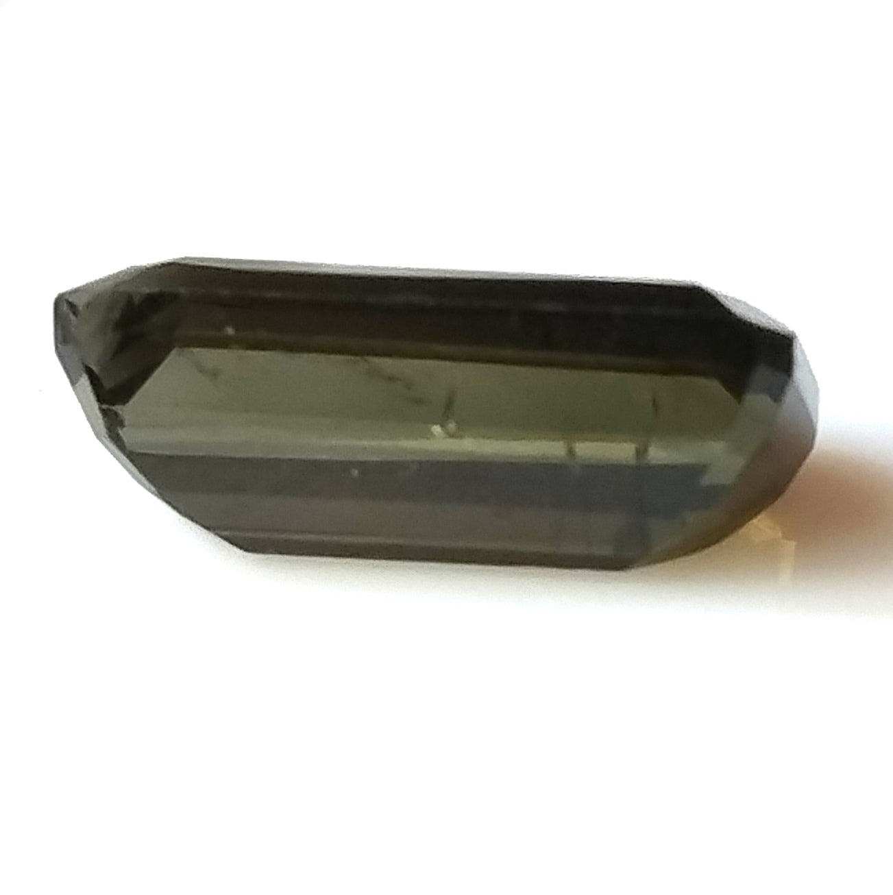 3.0 Carat 5.7X2.3X4.5 (WXLXD) Natural Emerald Cut Green Colour Tourmaline Gemstone