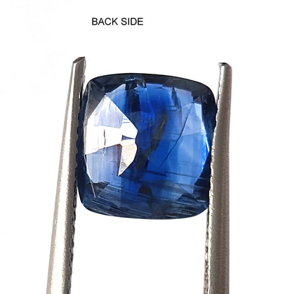 3.45 CARAT 8.2X8.4X5.5 (WXLXB) NATURAL CUSHION CUT KYNITE