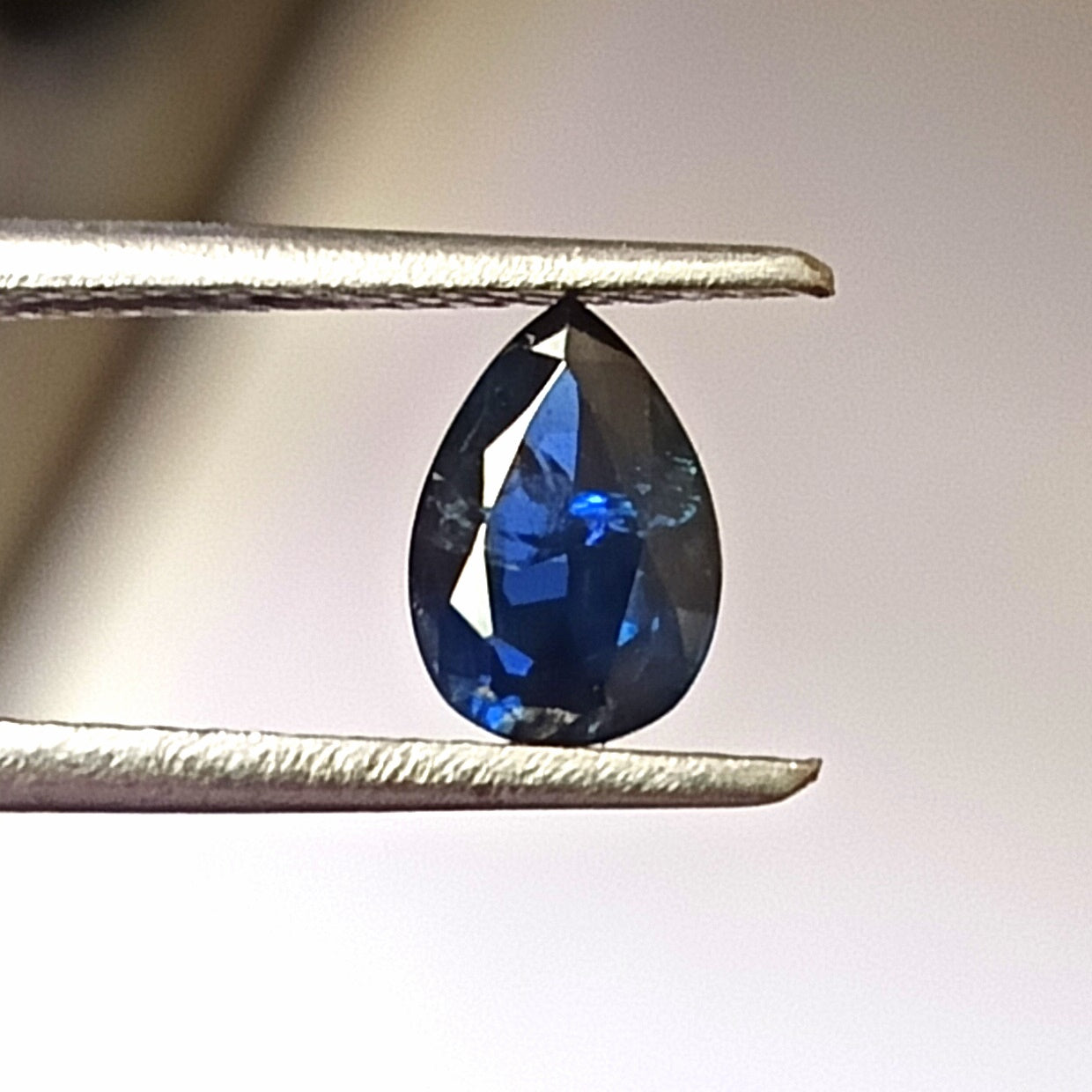 0.90 Carat 7X5X3 (WXLXD) Natural Unheated Pear Cut Australian Blue Sapphire