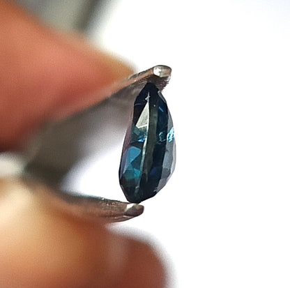 0.90 Carat 7X5X3 (WXLXD) Natural Unheated Pear Cut Australian Blue Sapphire