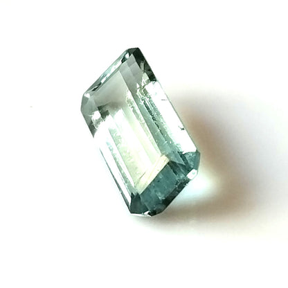 1.55 Carat 5X10X3.4 (WXLXD) Natural Emerald Cut Aqua/Lagoon Colour Tourmaline Gemstone