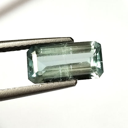 1.55 Carat 5X10X3.4 (WXLXD) Natural Emerald Cut Aqua/Lagoon Colour Tourmaline Gemstone