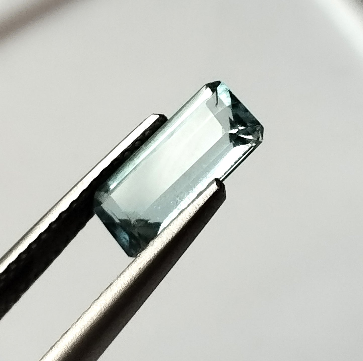 1.55 Carat 5X10X3.4 (WXLXD) Natural Emerald Cut Aqua/Lagoon Colour Tourmaline Gemstone