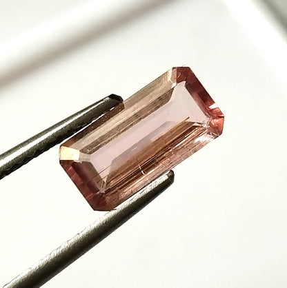 1.45 Carat 5X10X3.1 (WXLXD) Natural Emerald Cut Pink Colour Tourmaline Gemstone
