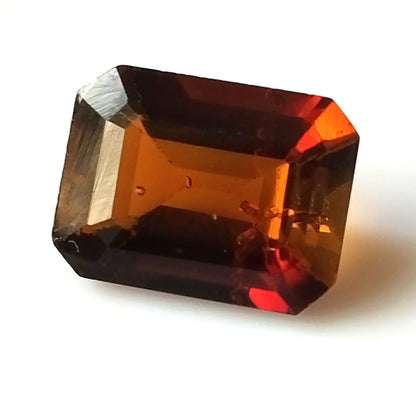 3.90 Carat 8.3X11X5.3 (WXLXD) Natural Emerald Cut Petrol/Honey Colour Tourmaline Gemstone