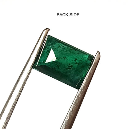 1.15 Carat 5X6.8X3.8 (WXLXD) Natural Baguette Cut Zambian Emerald
