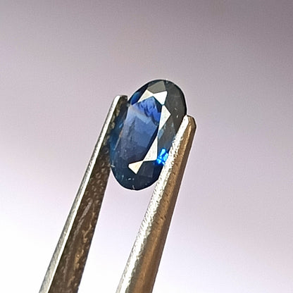 0.90 Carat 5X7X2.6 (WXLXD) Natural Unheated Oval Cut Australian Blue Sapphire