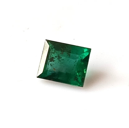 0.70 Carat 4.7X5.7X3.2 (WXLXD) Natural Baguette Cut Zambian Emerald