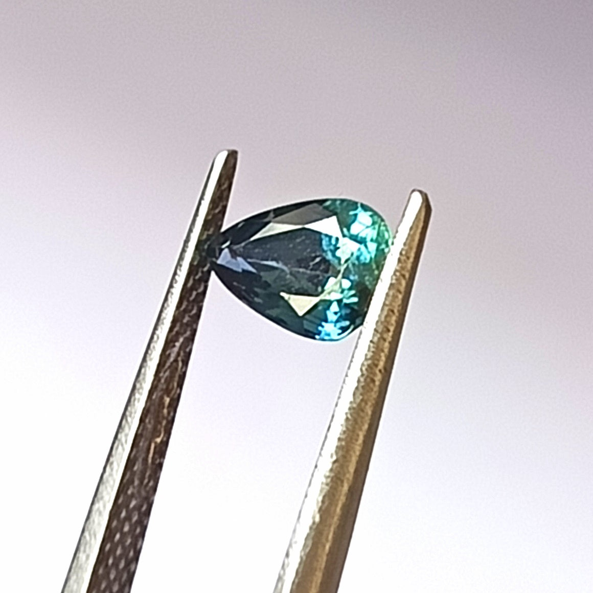 0.90 Carat 5X7X3.2 (WXLXD) Natural Unheated Pear Cut Australian Green Sapphire