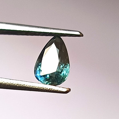 0.90 Carat 5X7X3.2 (WXLXD) Natural Unheated Pear Cut Australian Green Sapphire