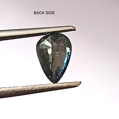 0.90 Carat 5X7X3.2 (WXLXD) Natural Unheated Pear Cut Australian Green Sapphire