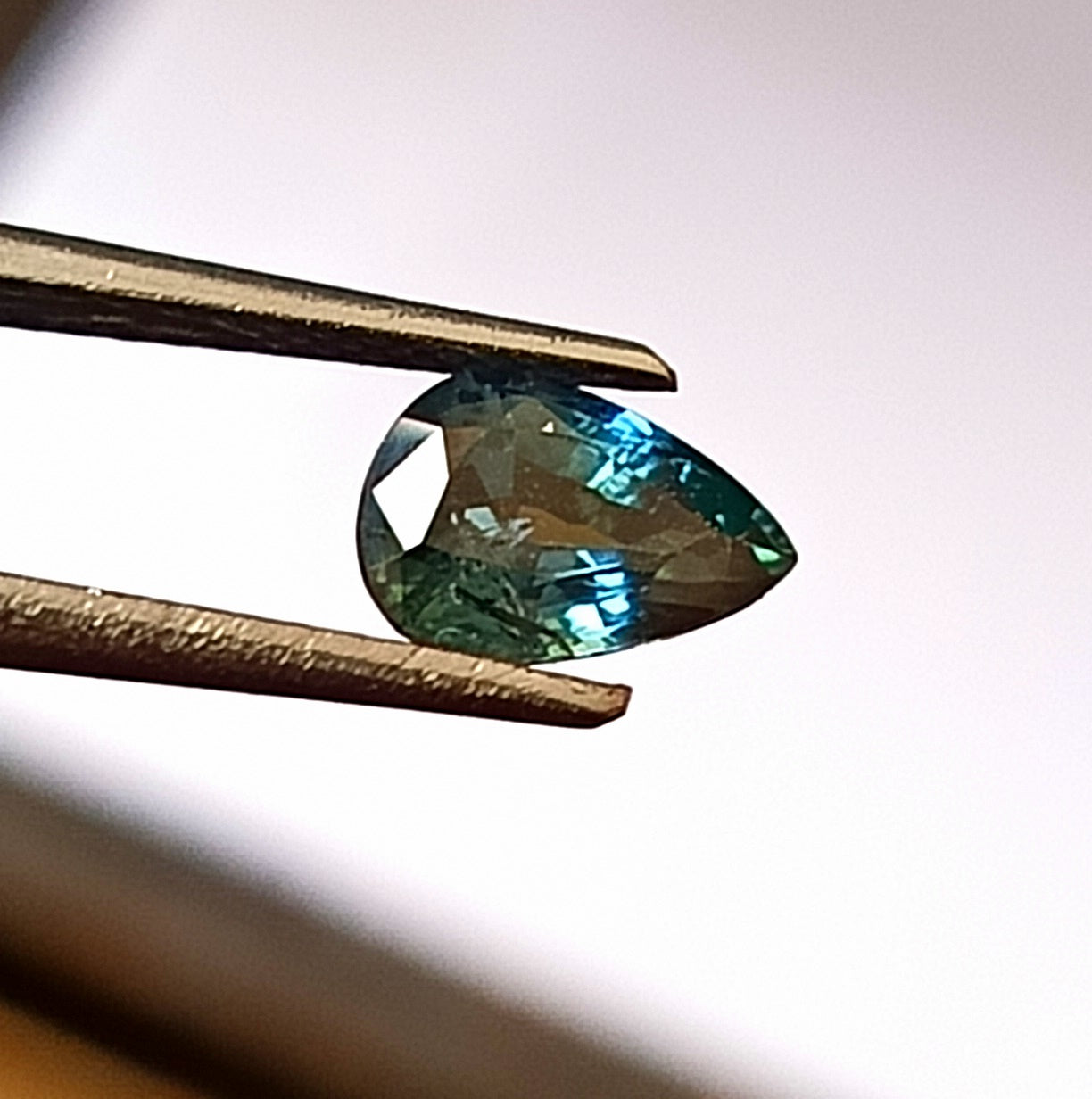 0.90 Carat 5X7X3.2 (WXLXD) Natural Unheated Pear Cut Australian Green Sapphire