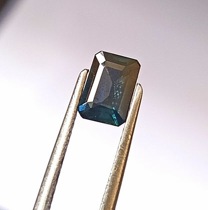1.15 Carat 4.8X6.7X3.1 (WXLXD) Natural Unheated Australian Emerald Cut Blue Sapphire