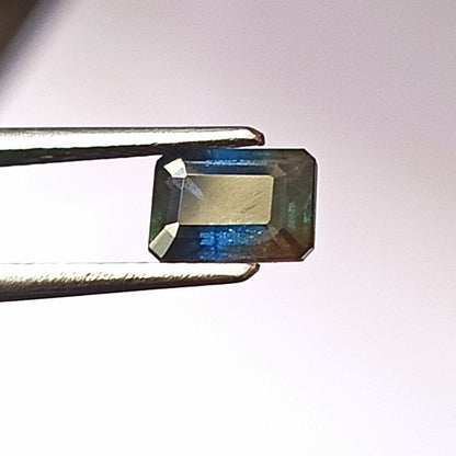 1.15 Carat 4.8X6.7X3.1 (WXLXD) Natural Unheated Australian Emerald Cut Blue Sapphire