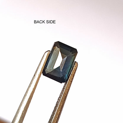 1.15 Carat 4.8X6.7X3.1 (WXLXD) Natural Unheated Australian Emerald Cut Blue Sapphire