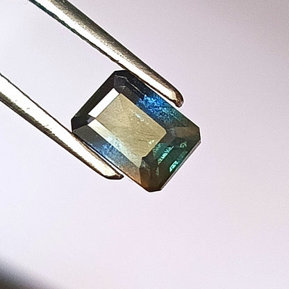 1.15 Carat 4.8X6.7X3.1 (WXLXD) Natural Unheated Australian Emerald Cut Blue Sapphire