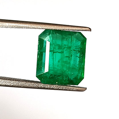 3.30 Carat 9.2X10.3X4.2 (WXLXD) Natural Emerald Cut Zambian Emerald