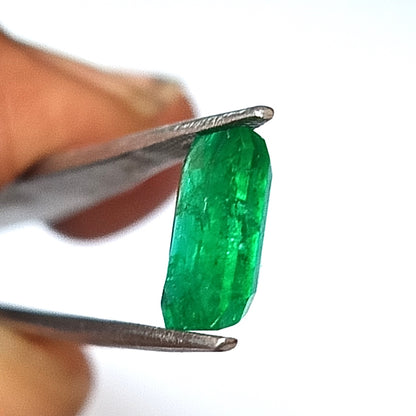 3.30 Carat 9.2X10.3X4.2 (WXLXD) Natural Emerald Cut Zambian Emerald