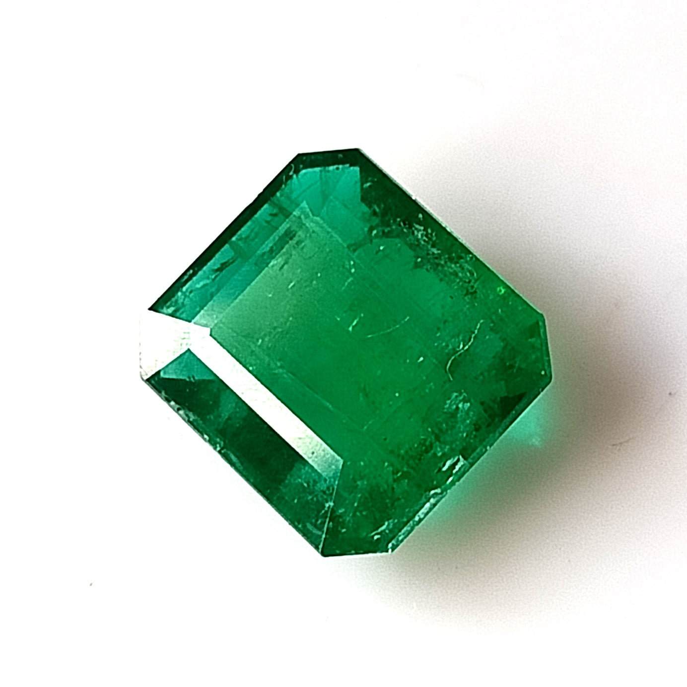 3.30 Carat 9.2X10.3X4.2 (WXLXD) Natural Emerald Cut Zambian Emerald
