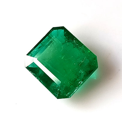 3.30 Carat 9.2X10.3X4.2 (WXLXD) Natural Emerald Cut Zambian Emerald