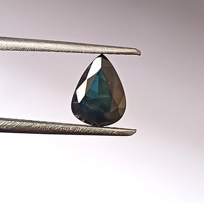 1.40 Carat 6X8X3.5 (WXLXD) Natural Unheated Pear Cut Australian Green-Blue Sapphire