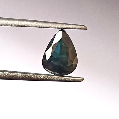 1.40 Carat 6X8X3.5 (WXLXD) Natural Unheated Pear Cut Australian Green-Blue Sapphire