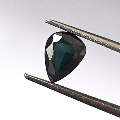 1.40 Carat 6X8X3.5 (WXLXD) Natural Unheated Pear Cut Australian Green-Blue Sapphire