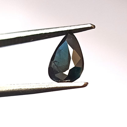 1.40 Carat 6X8X3.5 (WXLXD) Natural Unheated Pear Cut Australian Green-Blue Sapphire