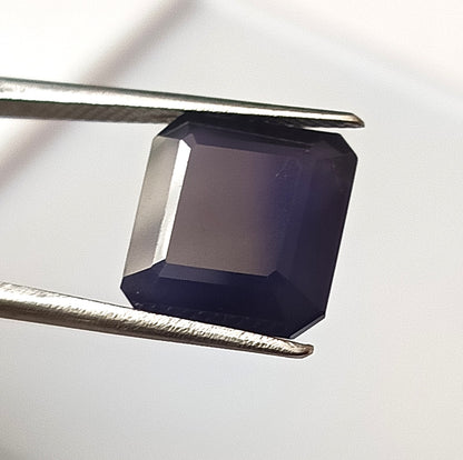6.85 Carat 11X11X7 (WXLXD) Natural Faceted Square Octagon Cut Iolite