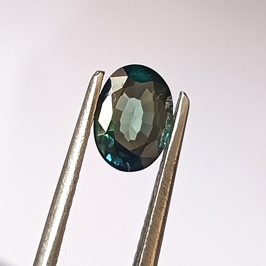 1.10 Carat 5X7X3 (WXLXD) Natural Unheated Oval Shaped Australian Green Sapphire