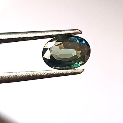 1.10 Carat 5X7X3 (WXLXD) Natural Unheated Oval Shaped Australian Green Sapphire