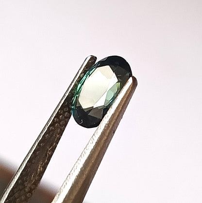 1.10 Carat 5X7X3 (WXLXD) Natural Unheated Oval Shaped Australian Green Sapphire