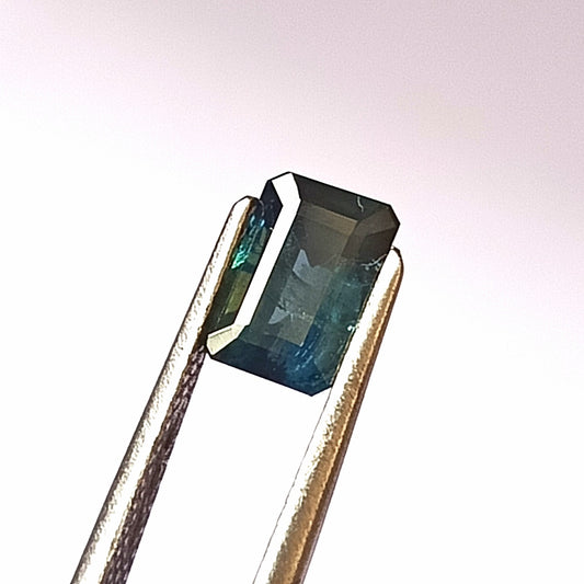 1.80 Carat 5X7X4.2 (WXLXD) Natural Unheated Emerald Shaped Australian Green Sapphire