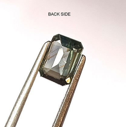 1.05 Carat 5X7X2.9 (WXLXD) Natural Unheated Emerald Shaped Australian Green Sapphire