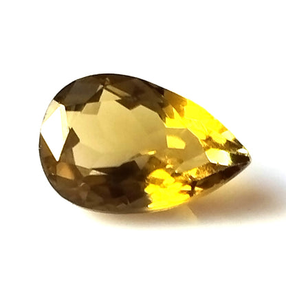 2.15 Carat 7X10.5X4.5 (WXLXD) Natural Pear Cut Honey/Petrol Colour Tourmaline Gemstone