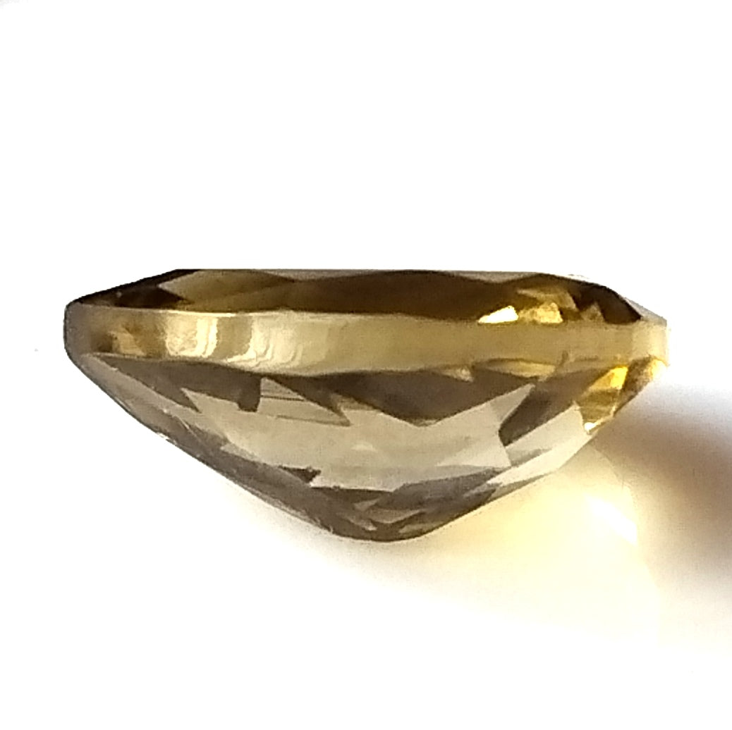 2.15 Carat 7X10.5X4.5 (WXLXD) Natural Pear Cut Honey/Petrol Colour Tourmaline Gemstone