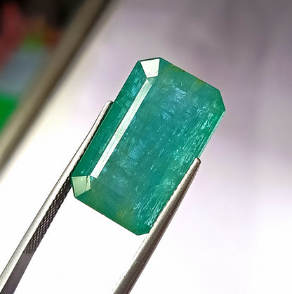 20.0 Carat 12.6X20X8.8 (WXLXD) Natural Zambian Emerald Cut Emerald