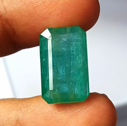 20.0 Carat 12.6X20X8.8 (WXLXD) Natural Zambian Emerald Cut Emerald