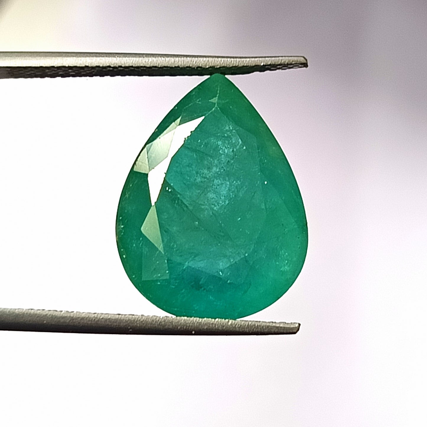 13.30 Carat 13.7X18X8.5 (WXLXD) Natural Zambian Pear Shaped Emerald