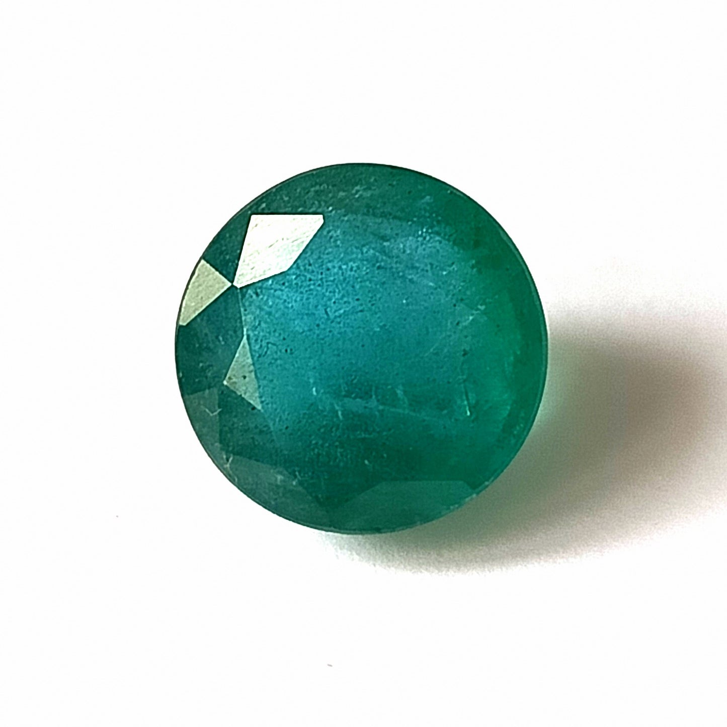 8.30 Carat 12.7X12.7X8 (WXLXD) Natural Zambian Round Cut Emerald
