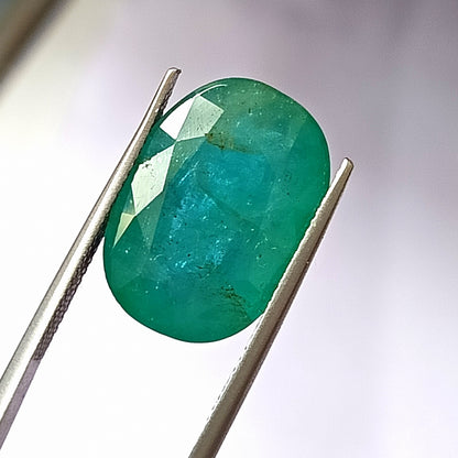 14.0 Carat 13X18X8.2 (WXLXD) Natural Zambian Oval Shaped Emerald