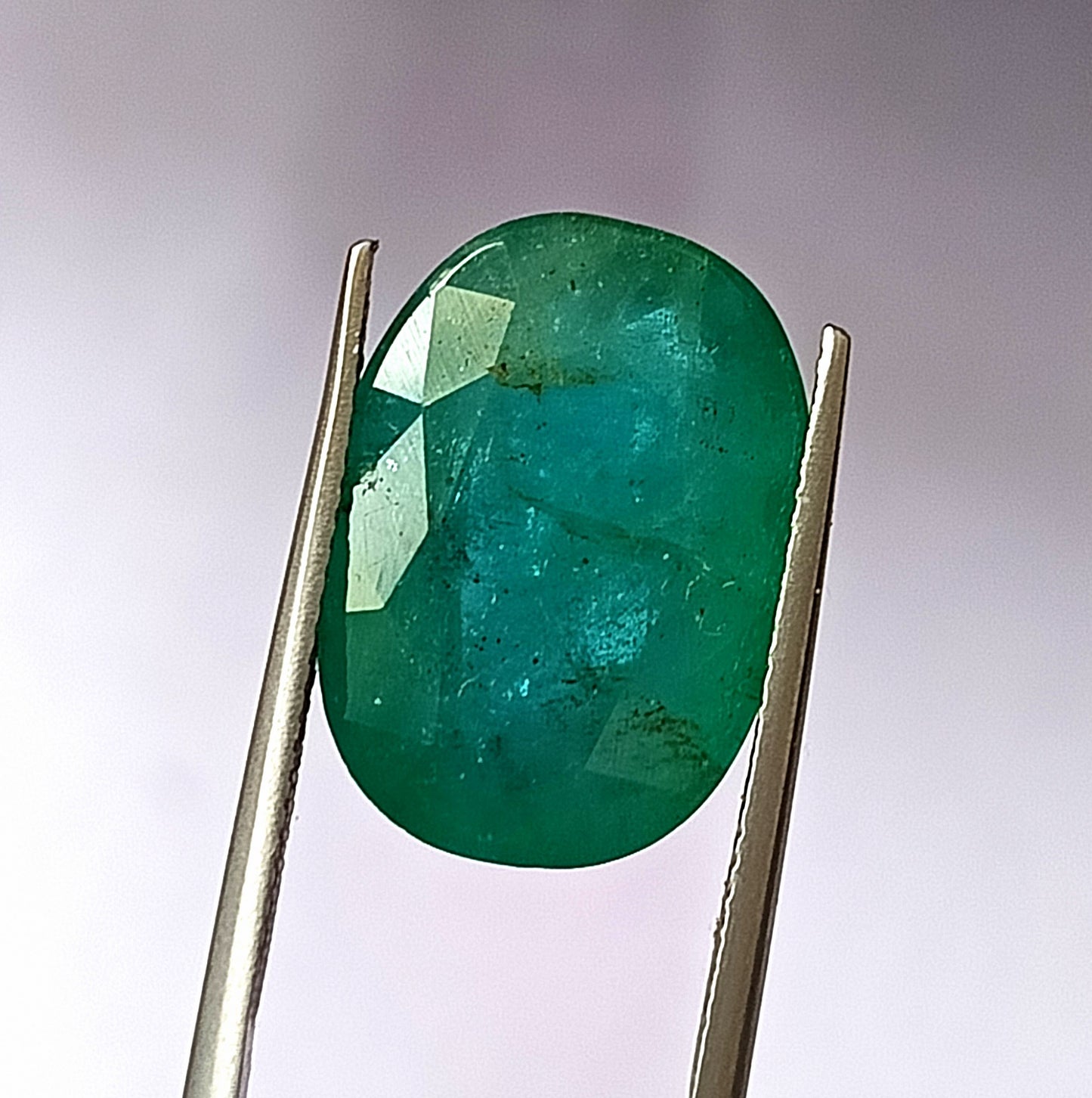 14.0 Carat 13X18X8.2 (WXLXD) Natural Zambian Oval Shaped Emerald
