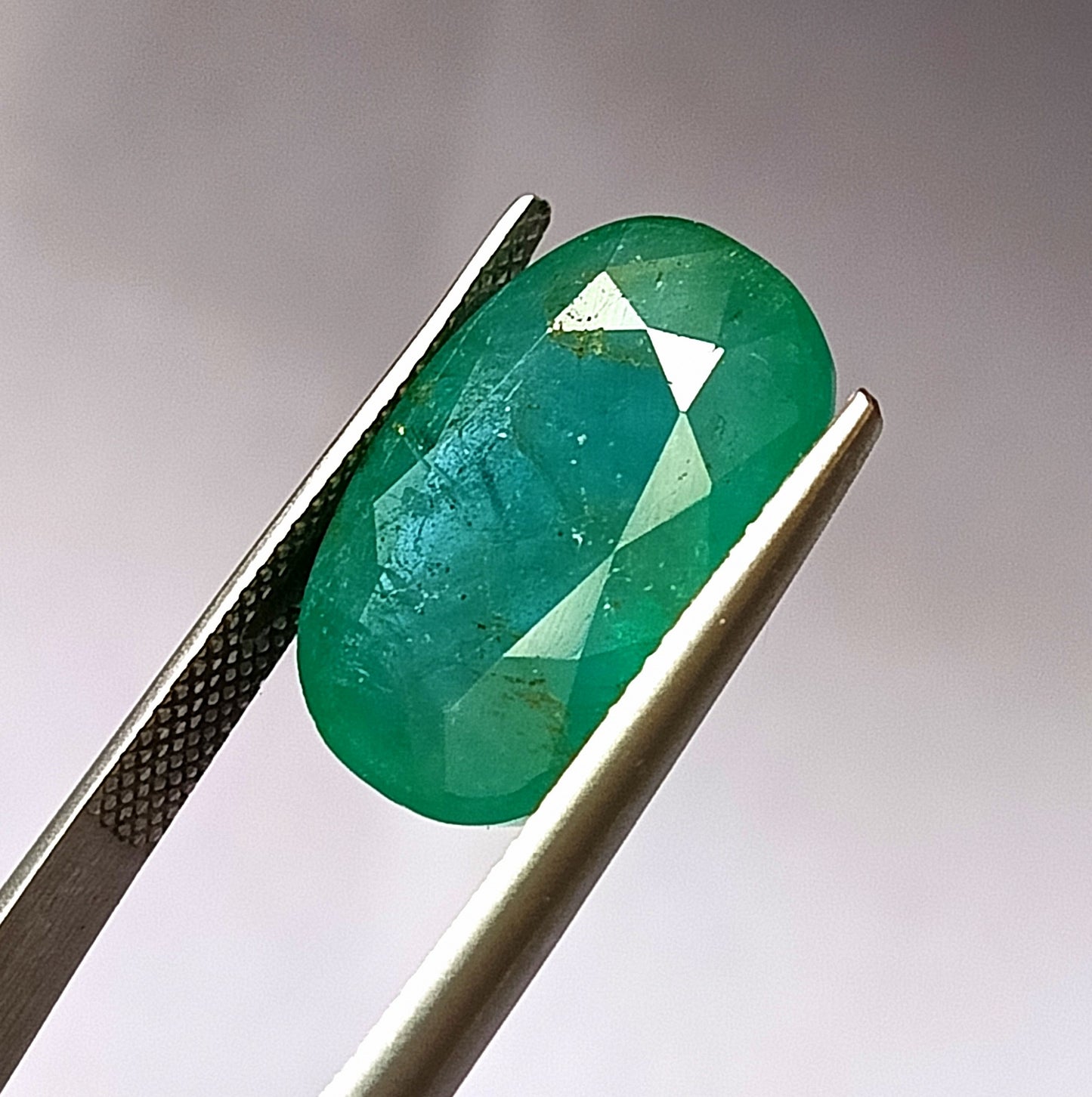14.0 Carat 13X18X8.2 (WXLXD) Natural Zambian Oval Shaped Emerald