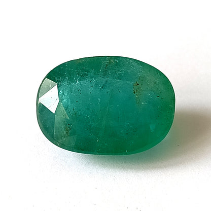 14.0 Carat 13X18X8.2 (WXLXD) Natural Zambian Oval Shaped Emerald