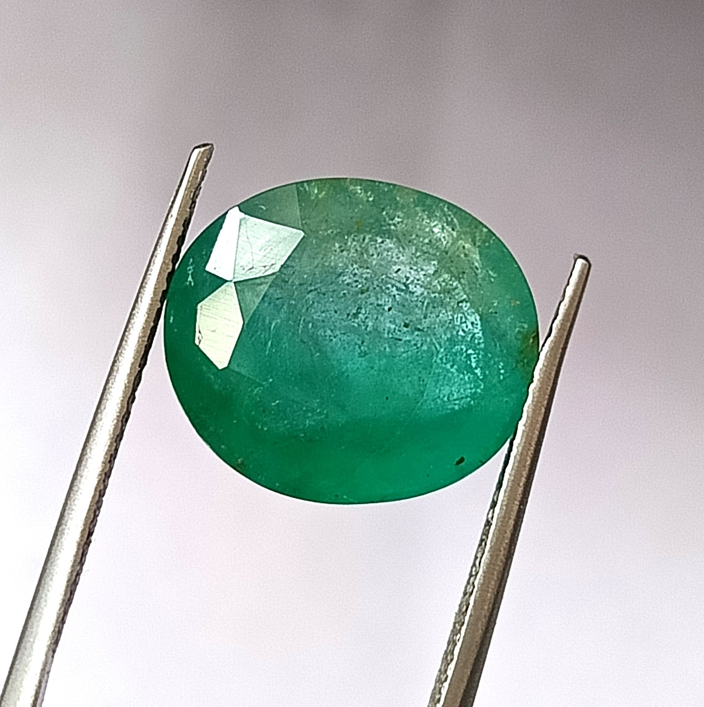 10.0 Carat 13.4X15.4X7.5 (WXLXD) Natural Zambian Oval Shaped Emerald