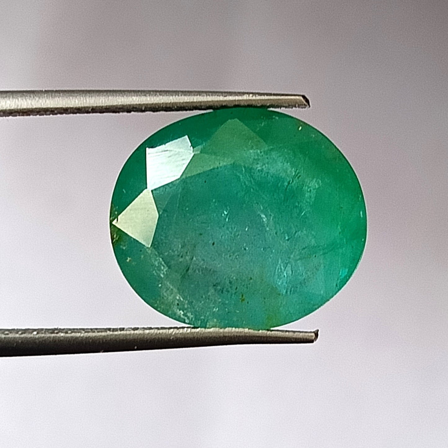 10.0 Carat 13.4X15.4X7.5 (WXLXD) Natural Zambian Oval Shaped Emerald